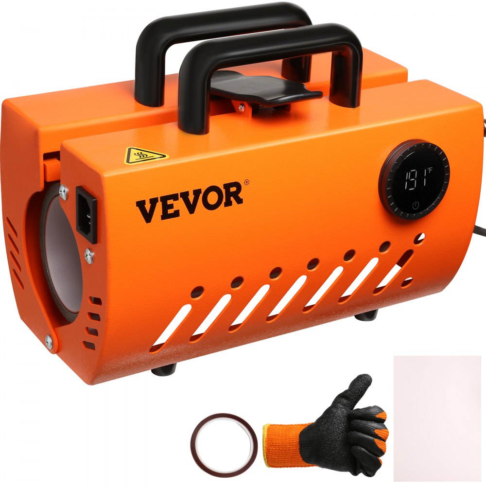 VEVOR Tumbler Heat Press, 30oz Mug Heat Press Machine Sublimation Transfer 11-15oz 16-25oz 30oz Straight Skinny Tumblers, Cup Heat Press with Heat-Resist Gloves & Tape, DIY Ceramic Mugs Cups Glasses